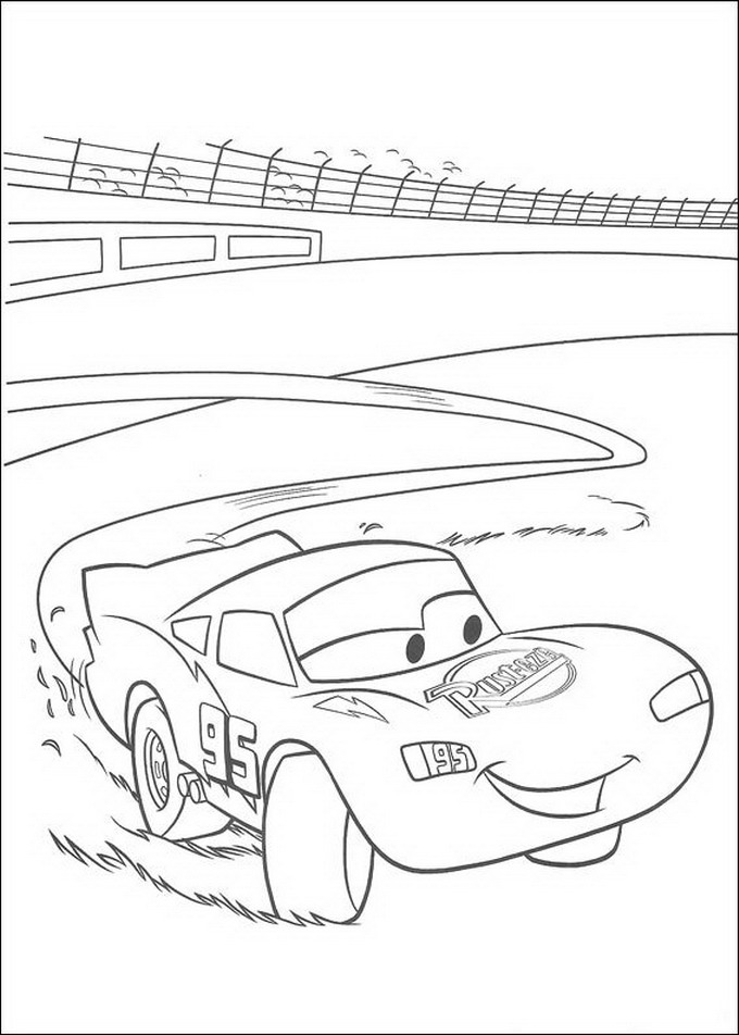 Plansa de colorat cu Cars pixar 104 7